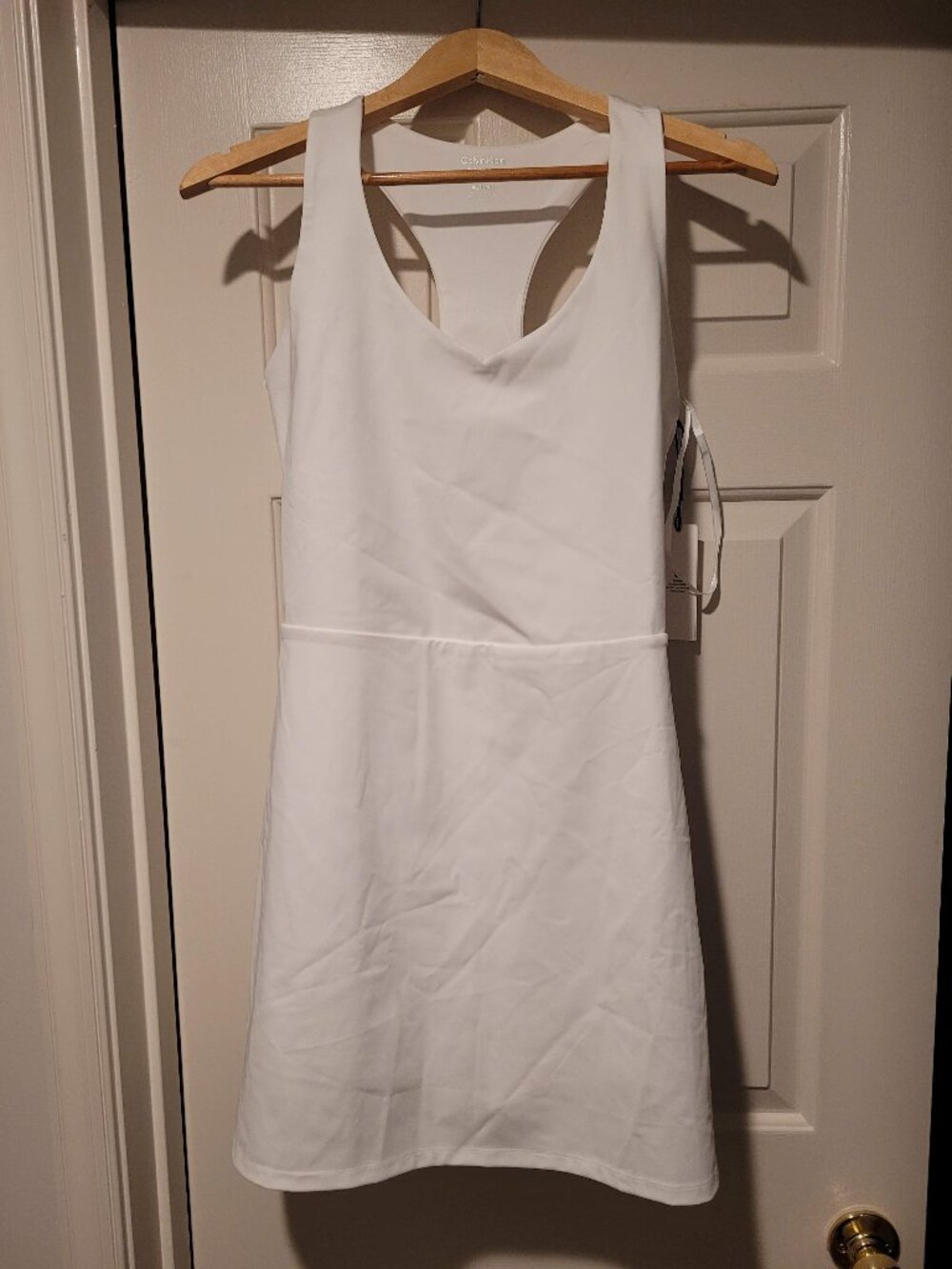 NWT Calvin Klein Performance White Racerback Tennis Golf Dress